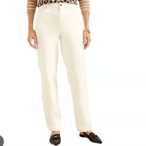 TALBOTS Heritage Cream 99% Cotton Corduroy Pants